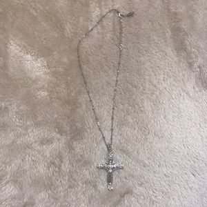 Silver cross necklace